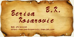 Beriša Košarović vizit kartica